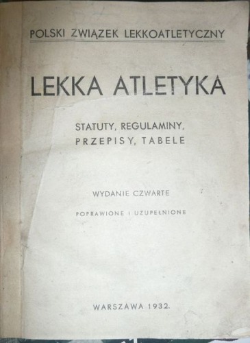 Lekka Atletyka, statuty, regulaminy, 1932
